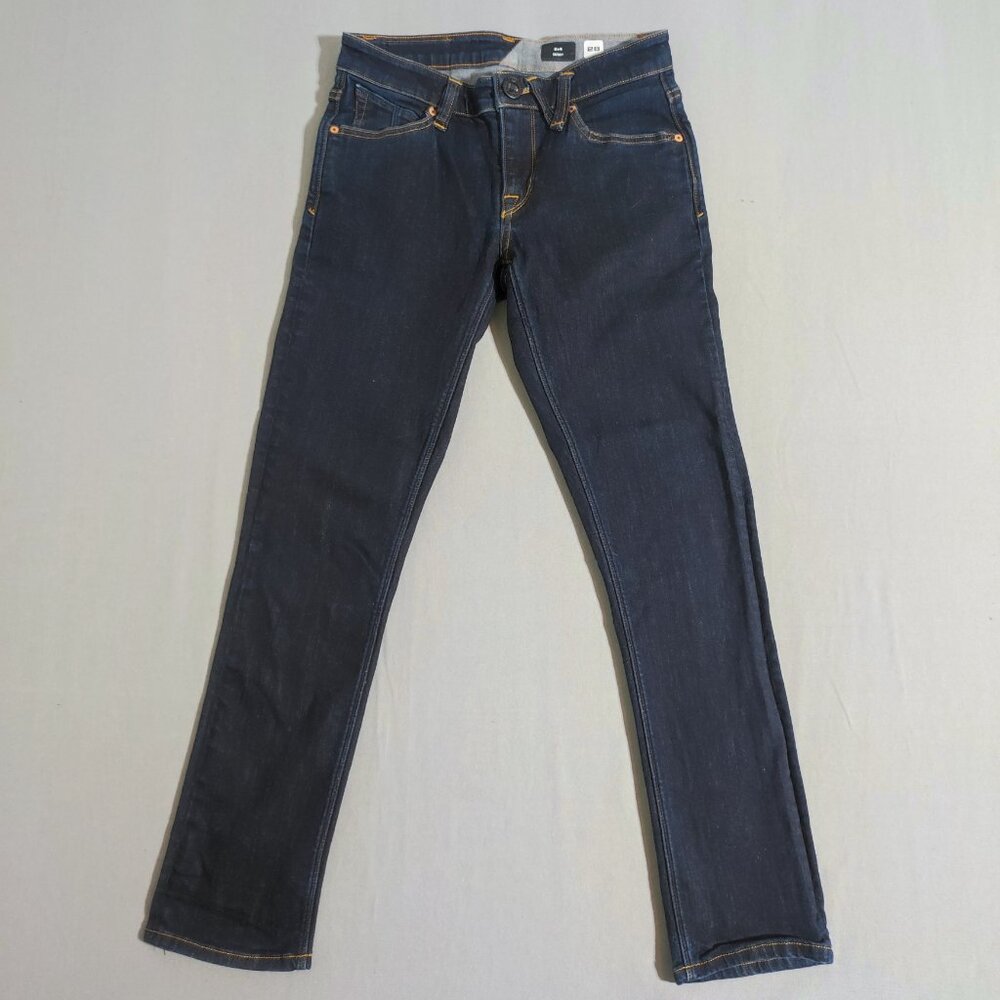 Volcom Jeans men's size 28X29 dark wash indigo blue colour 2X4 Skinny fit jeans